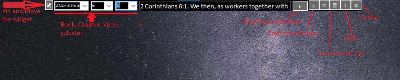 Bible Verse Widget help information